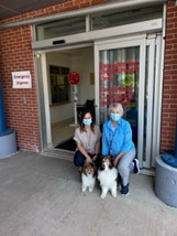 Shannon and Debra with dogs